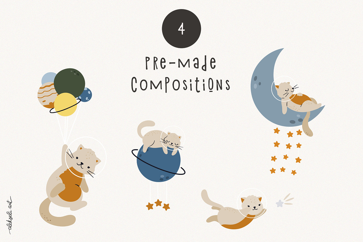 Space Adventures Graphic Collection, an Animal Illustration by AlekseliArt (Photo 11 of 12)