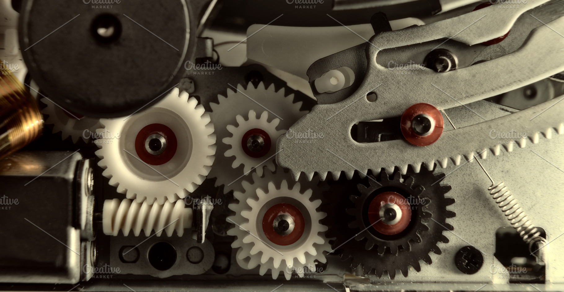Complex Mechanical Gear System Close Up, a Technology Photo by Davizro's Market