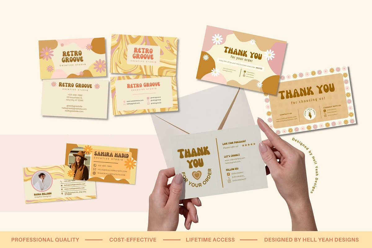 Retro Groove Branding Starter Kit, a Branding & Logo Template by Hell Yeah Designs (Photo 14 of 15)
