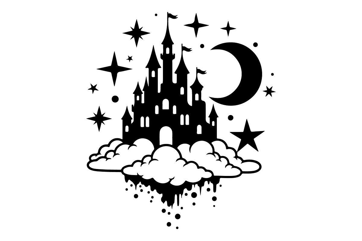Fantasy Castle Cloud Moon Bundle, an Object Illustration by Gaye Art (Photo 17 of 30)