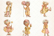 Watercolor Funny Old Lady Clipart, a Seasonal Illustration by Rose Art (Thumbnail 5 of 5)