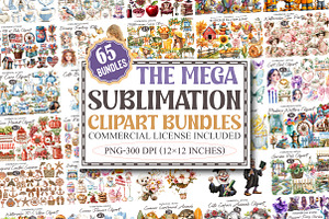 The Mega Sublimation Clipart Bundle, a Seasonal Illustration by designcity5