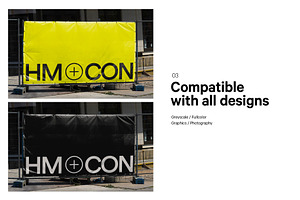 Fence Mesh Banner Mockup