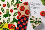 Vegetable Patterns Set, a Pattern Graphic by ZiziMarket (Thumbnail 1 of 4)