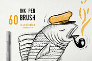 Ink Pen Brush vector, a Brush Add-On by ZiziMarket (Thumbnail 1 of 3)