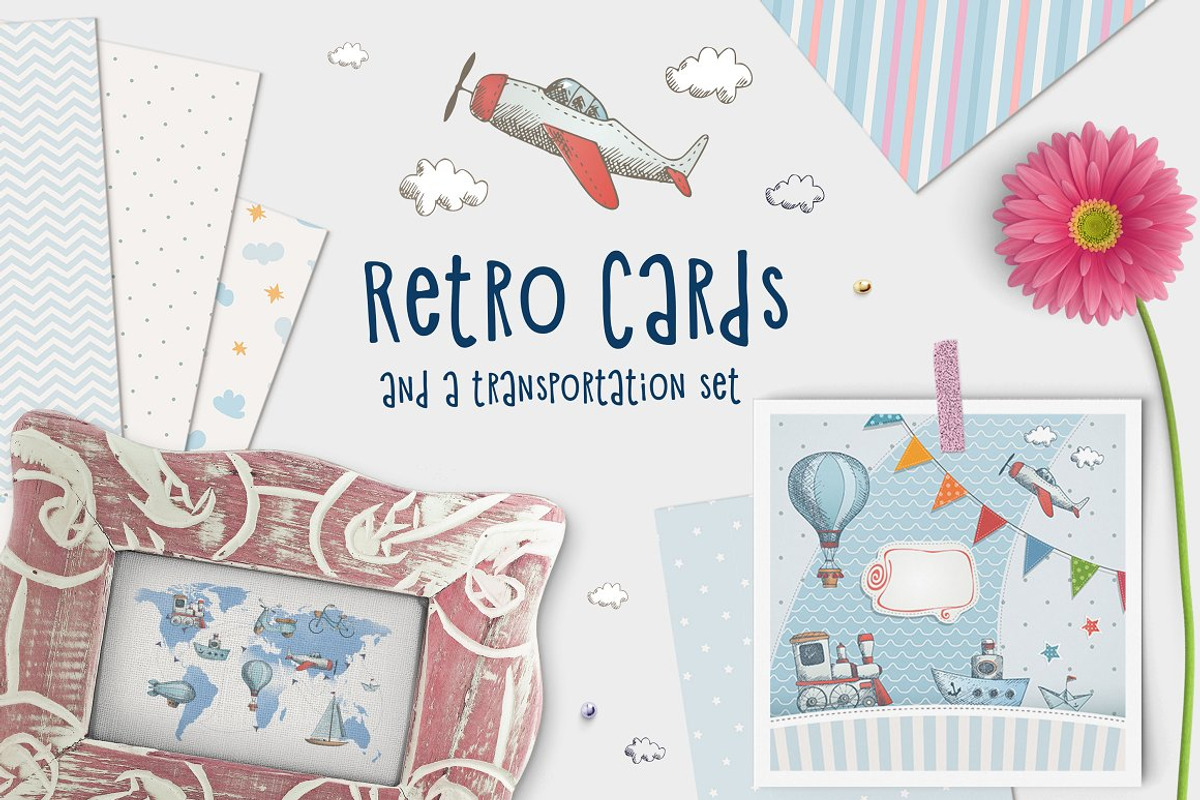 Retro Cards design, a Decorative Illustration by goodreason