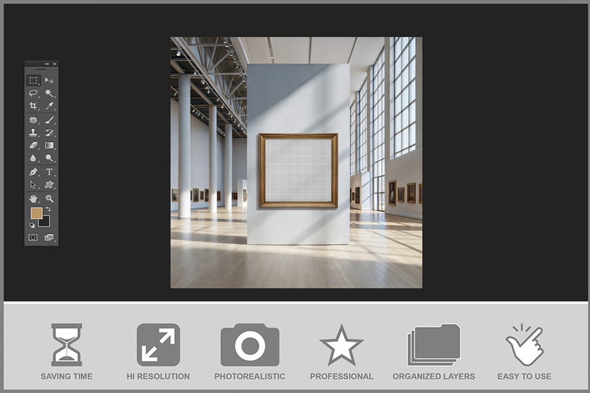 Gallery Room Mockup For Designers, a Product Mockup by Bruno's Shop (Photo 2 of 3)