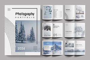 Minimal Photography Portfolio Layout, a Magazine Template by ContestDesign