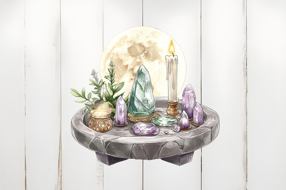 Watercolor Crystals Clipart, an Illustration by Watercolor design (Photo 3 of 6)
