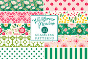 Wildflowers Seamless Patterns, a Pattern Graphic by Clover & Lilly (Thumbnail 5 of 7)