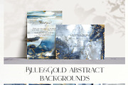 Deep blue watercolor backgrounds, a Texture Graphic by Yuliya Derbisheva (Thumbnail 8 of 14)