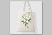 White Lily Flowers Clipart, a Decorative Illustration by LeCoqDesign (Thumbnail 5 of 5)