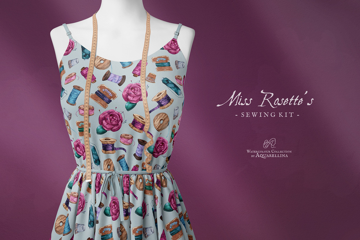 Sewing Watercolour Illustrations, an Education Illustration by Aquarellina (Photo 8 of 17)