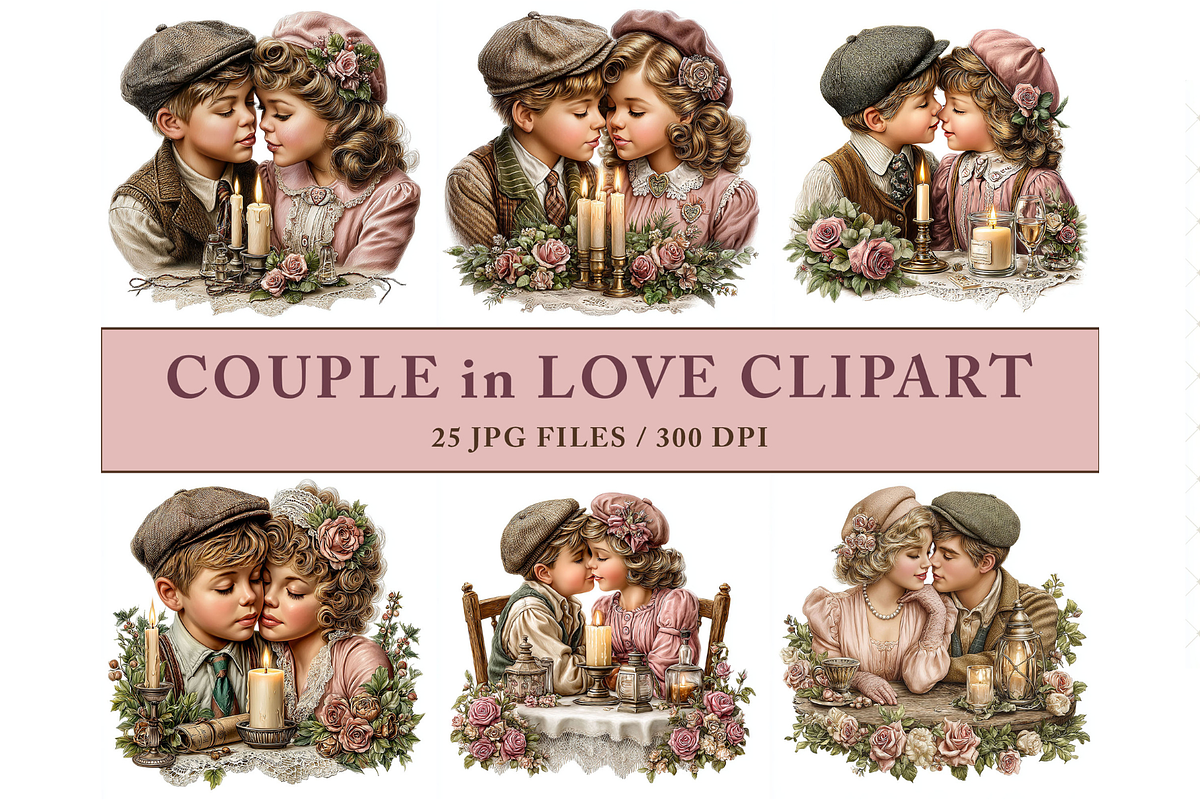 Couple in Love Clipart JPG, a Person Illustration by Memories By Lea (Photo 2 of 19)