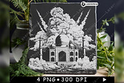 Temple Taj Mahal Shrine Explosion, a Background Graphic by LaseredNinja (Thumbnail 2 of 7)