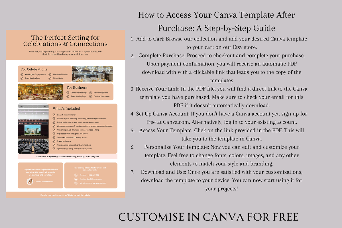 EVENT SPACE FLYER TEMPLATE, a Print Template by Daring Digies (Photo 3 of 3)