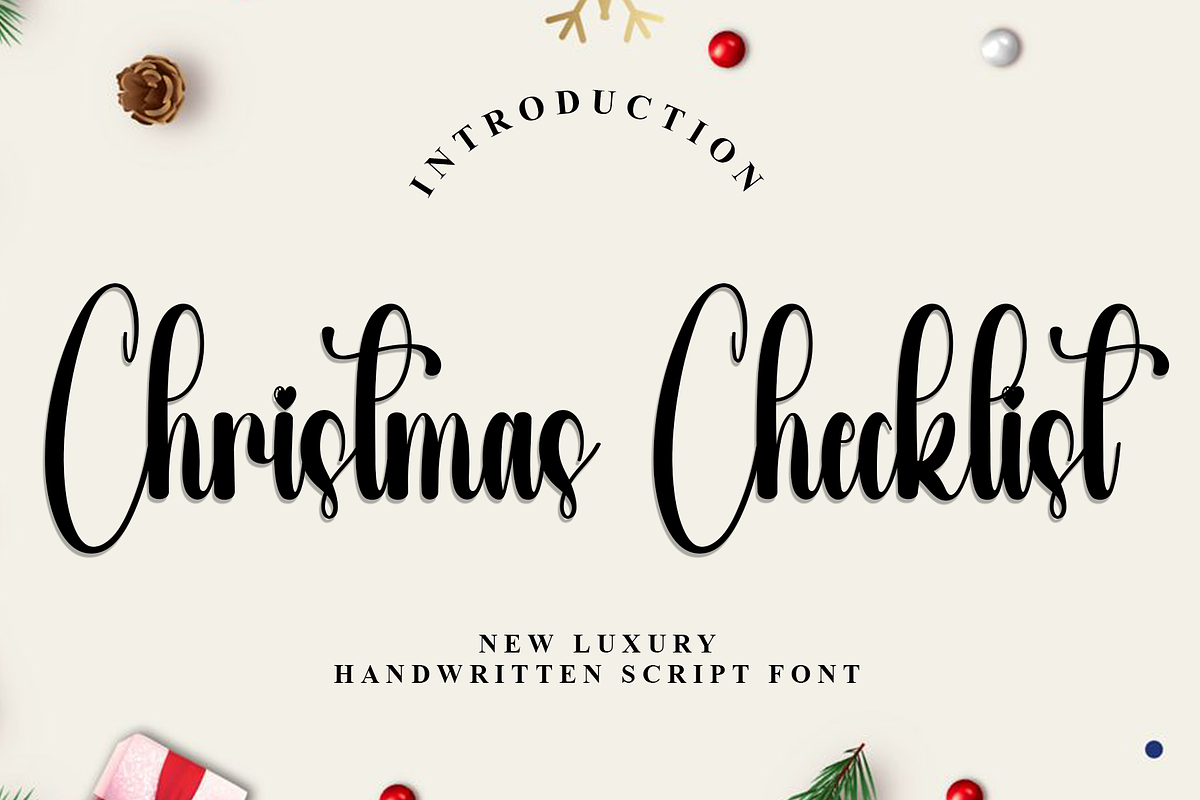 Christmas Checklist, a Handwritten Font by FreshTypeINK (Photo 1 of 8)