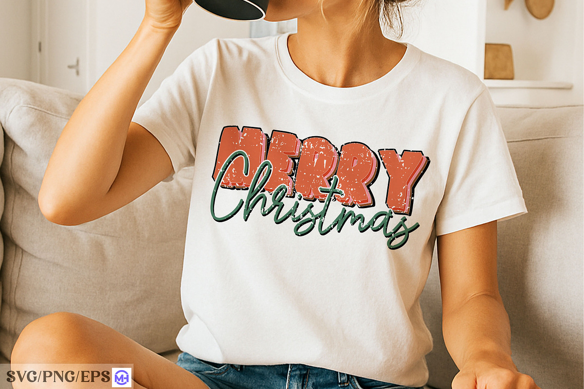 Merry Christmas SVG PNG T-shirt, a Graphic by mh_arif (Photo 3 of 4)