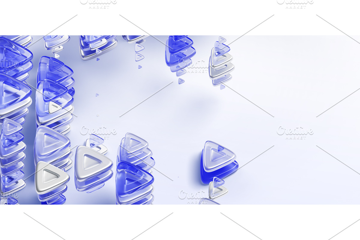 Abstract blue glass arrow forward 3d, a Background Graphic by Marozhkastudio