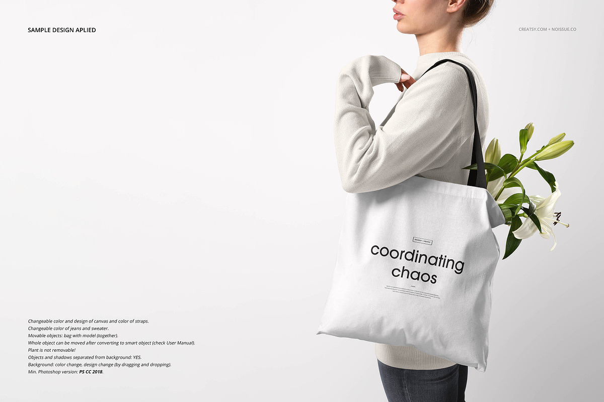 Noissue Tote Bag Mockup Bundle, a Packaging Mockup by creatsy5 (Photo 45 of 67)