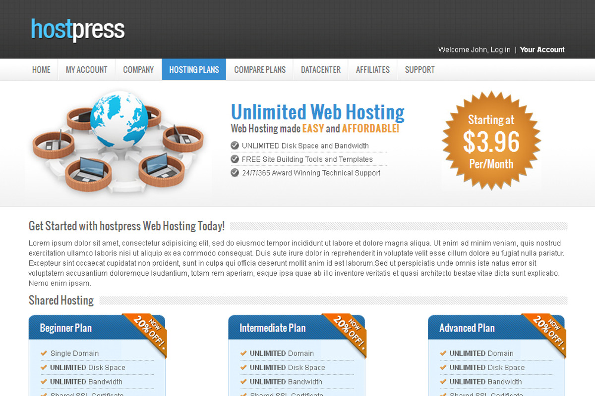 HostPress HTML Template, a Websites & App Template by templatation (Photo 4 of 5)