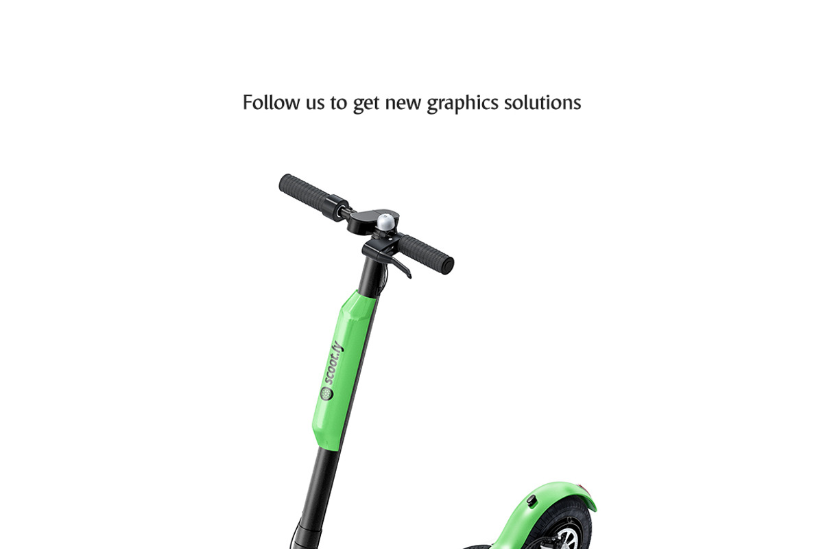 Electric Scooter Mockups Set, an Advertising Mockup by rebrandy (Photo 8 of 8)
