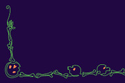Halloween Skeleton Border with Scary, a Seasonal Illustration by Valenty (Thumbnail 3 of 3)
