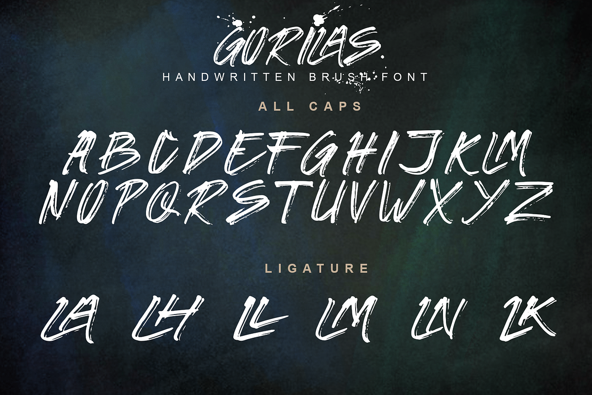 GORILAS Hand Brush, a Blackletter Font by DiosiArt (Photo 4 of 7)