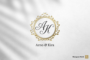Wedding Monogram AK
