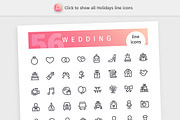 Holidays 728 Line Icons Bundle, an Outline Icon by Voysla's Shop (Thumbnail 2 of 8)