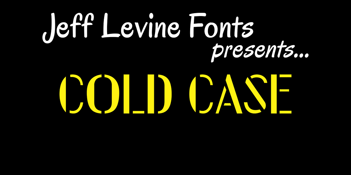 Cold Case JNL, a Sans Serif Font by Jeff Levine Fonts