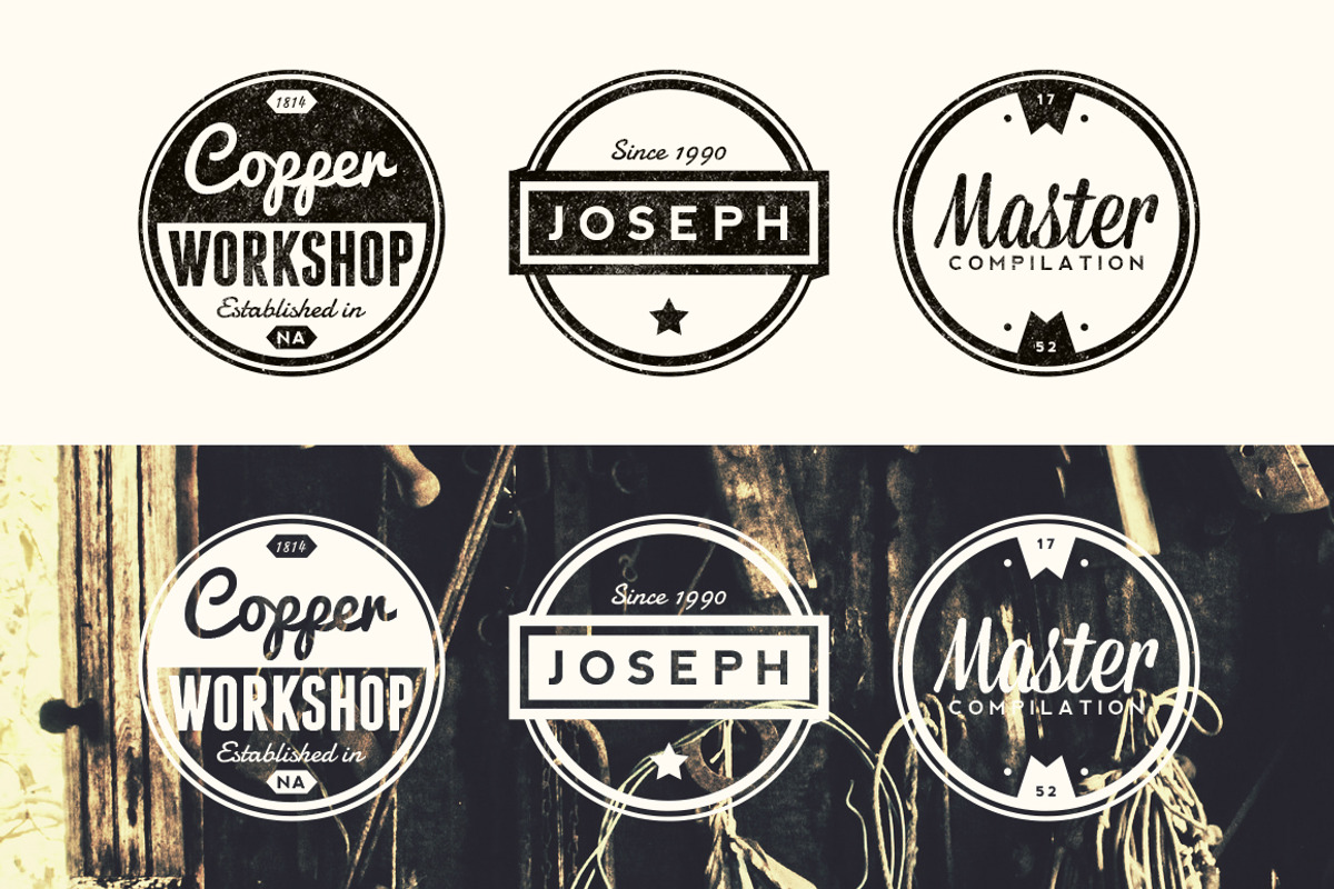 Vintage Minimalist Circular Badges, a Branding & Logo Template by Yusof Mining (Photo 4 of 5)