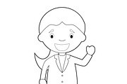 80x Professions for Coloring, an Education Illustration by asantosg (Thumbnail 15 of 17)