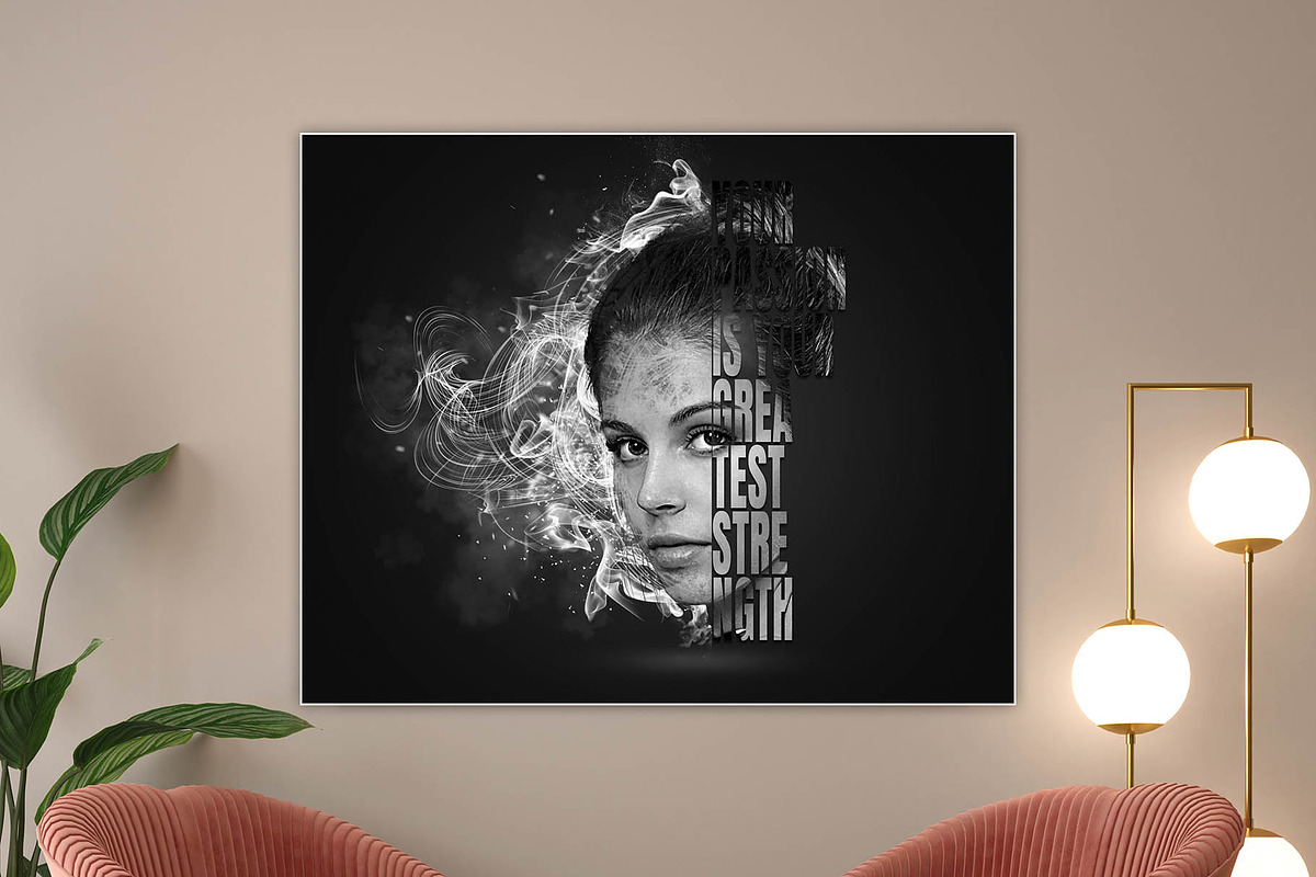 Text Portrait Photo Effect, an Action Add-On by Photoshop Action (Photo 5 of 14)
