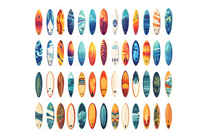 Cartoon surfing boards. Sea wooden, an Object Illustration by Stock-Smart-Start