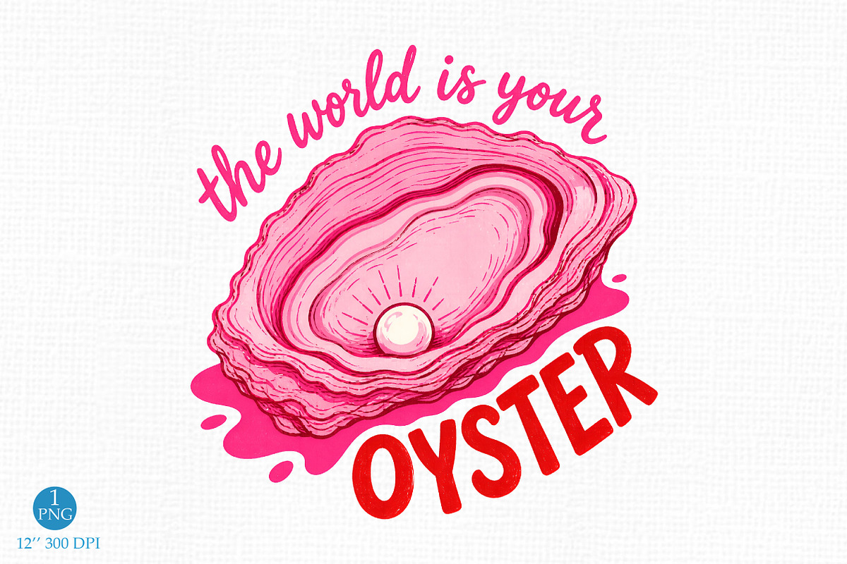 The world is your oyster png, Trendy, an Object Illustration by Libby Wishes (Photo 1 of 5)