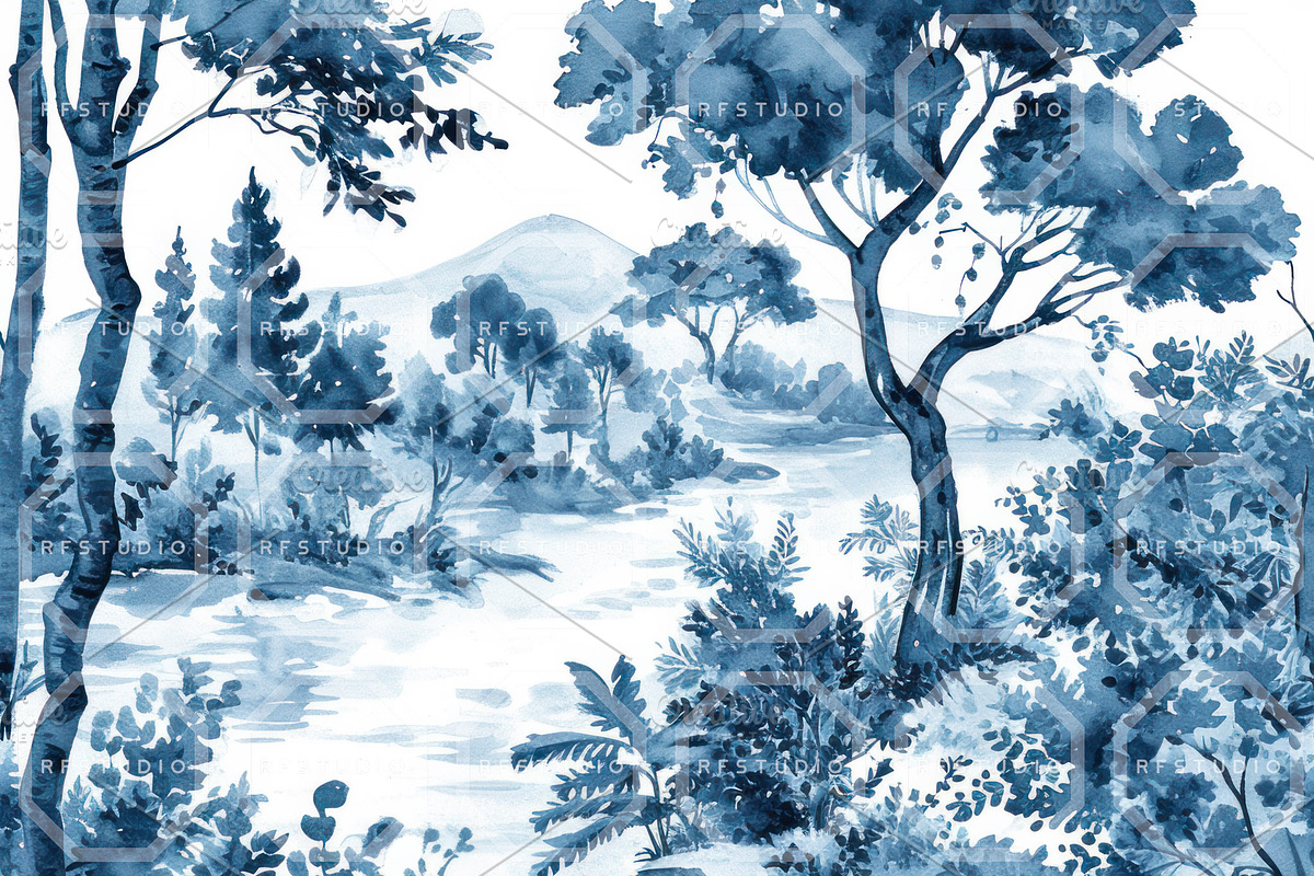 Oriental Whispers Watercolor Bundle, a Texture Illustration by RefinedFantasyStudio (Photo 6 of 9)
