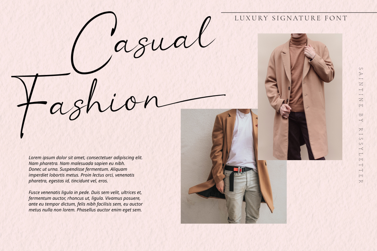 Saintine | Classy Signature Font, a Script Font by Rissyletter Studio (Photo 4 of 13)