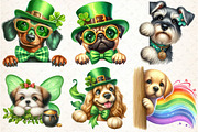 St Patrick’s Day Peeking Dogs Bundle, an Illustration by DreamCafeArt (Thumbnail 3 of 4)