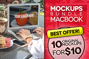 10 Mockups MacBook (pics+PSD)