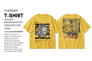 Oversized T-Shirt Flat Lay Mockup, a Shirt Mockup by Pixel Foundry
