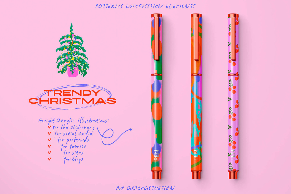 Acrylic Trendy Christmas, an Object Graphic by nadispasibenko (Photo 3 of 18)