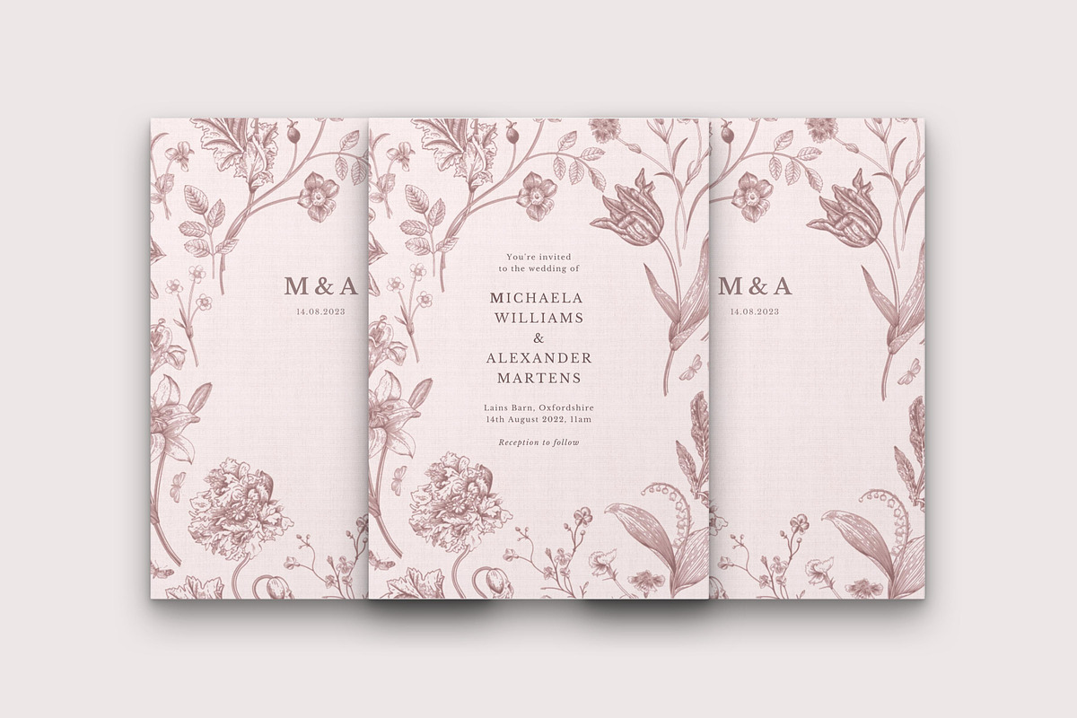 Romantic Wedding Invitation set, an Invitation Template by ForeverPrint (Photo 4 of 5)