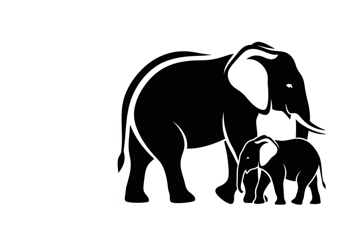 elephant family silhouette design, an Illustration by Amazin_art (Photo 7 of 51)