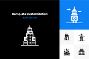 World Landmarks Icons, an Outline Icon by Brickclay (Thumbnail 4 of 8)