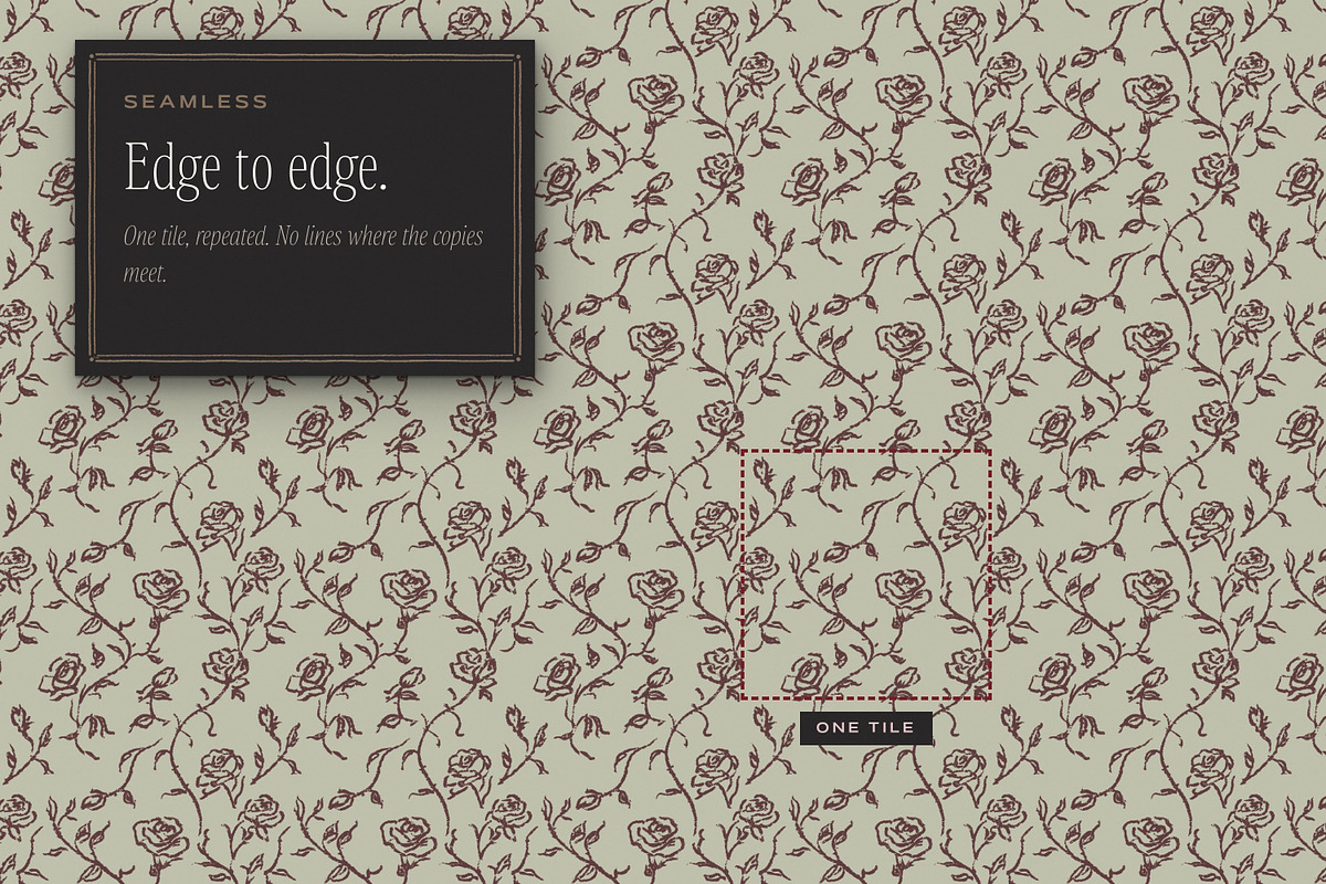 Roses & Florals Seamless Patterns, a Pattern Graphic by The October Creative (Photo 4 of 12)