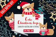 Cute Dogs for Christmas and New Year, a Decorative Illustration by MalniArt (Thumbnail 7 of 7)
