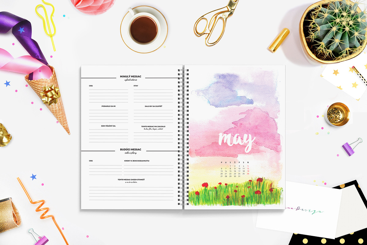 Girly Planner Mockups (16 in 1), a Print Template by Europe.graphics (Photo 3 of 4)