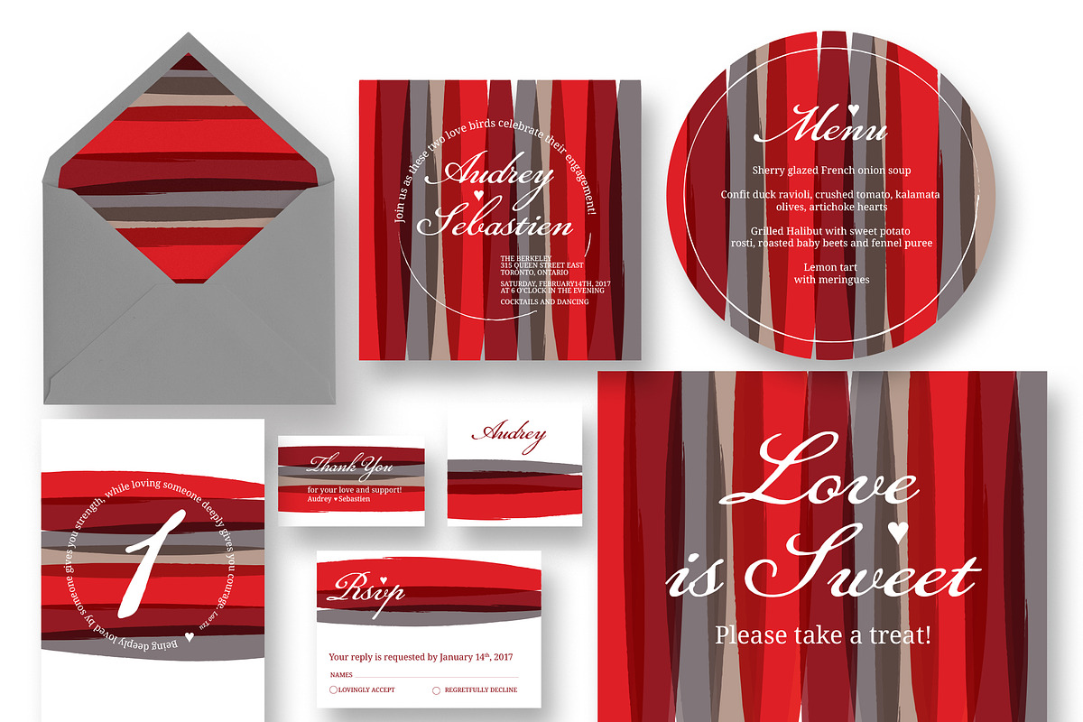 Valentines Wedding Suite, an Invitation Template by Laura K Invitations (Photo 2 of 2)