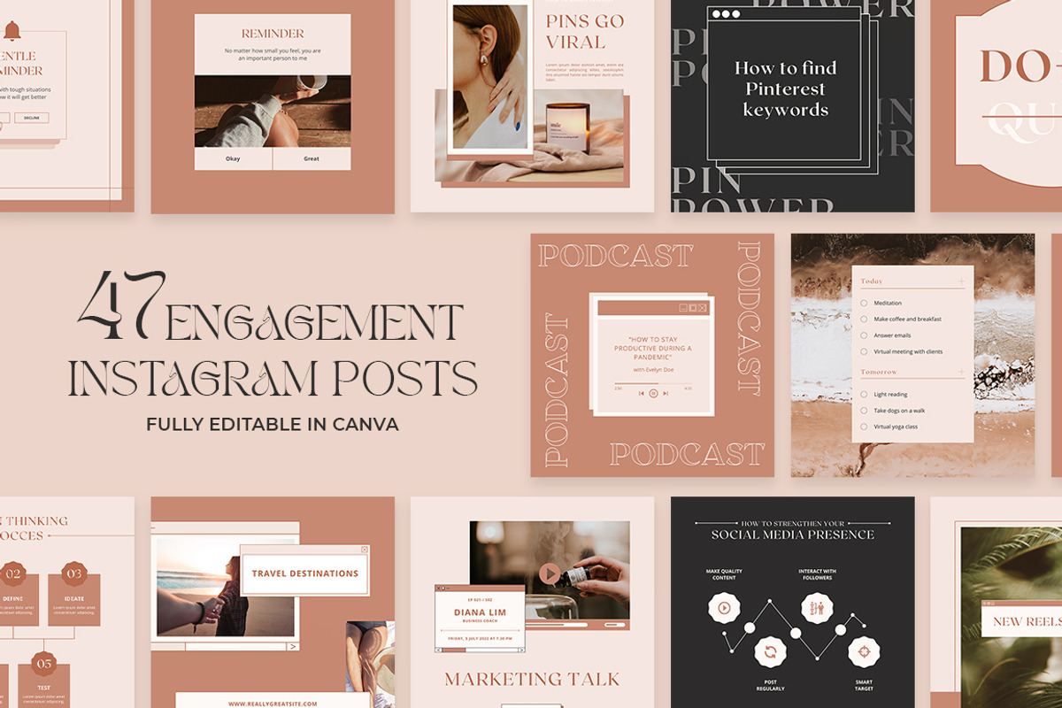 Instagram Post Templates – Canva, a Social Media Template by Eesome Design Studio (Photo 1 of 8)